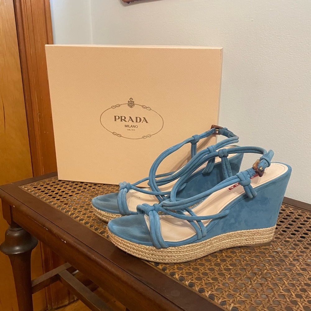 Prada wedge heels